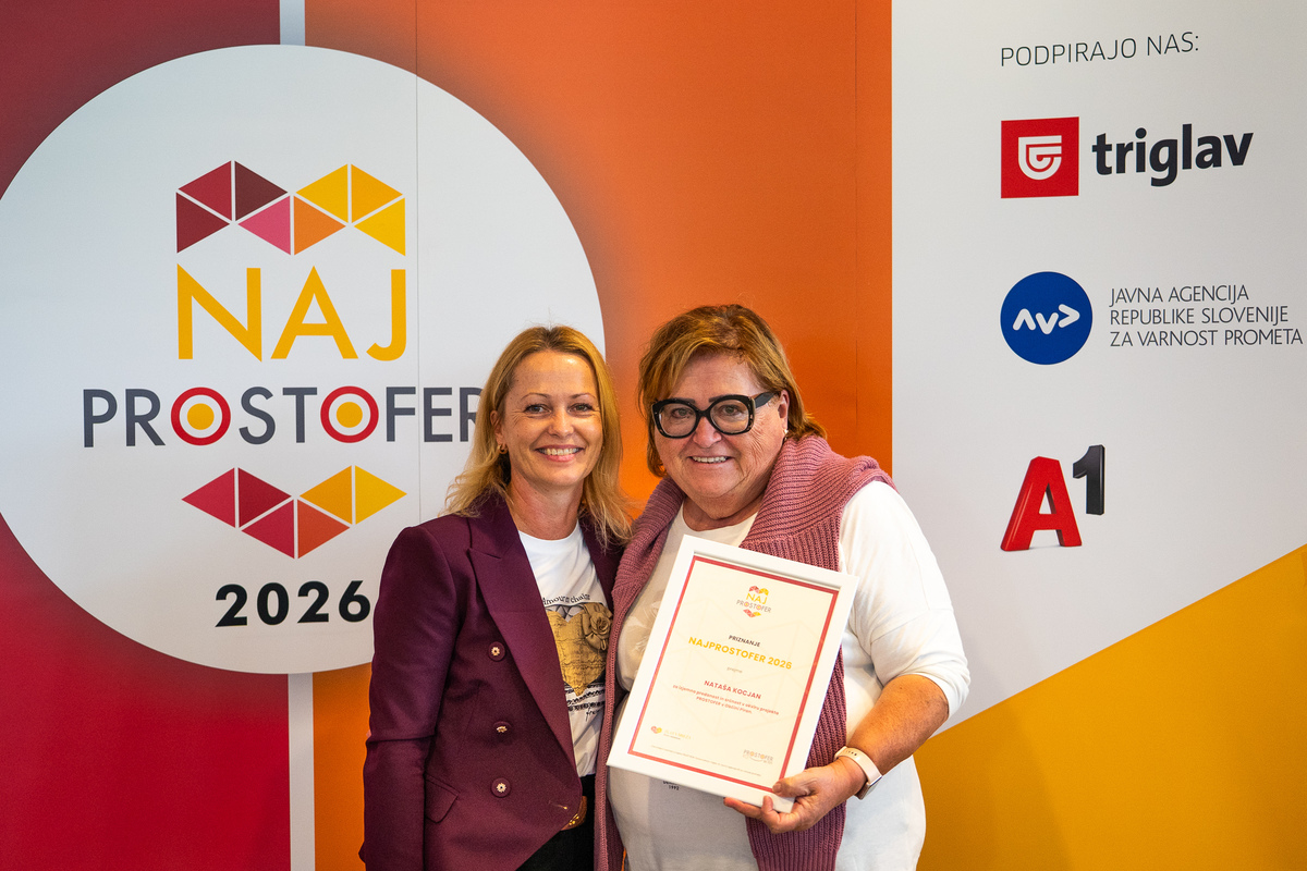 Nataša Kocjan prejela priznanje najprostoferka Občine Piran 2026